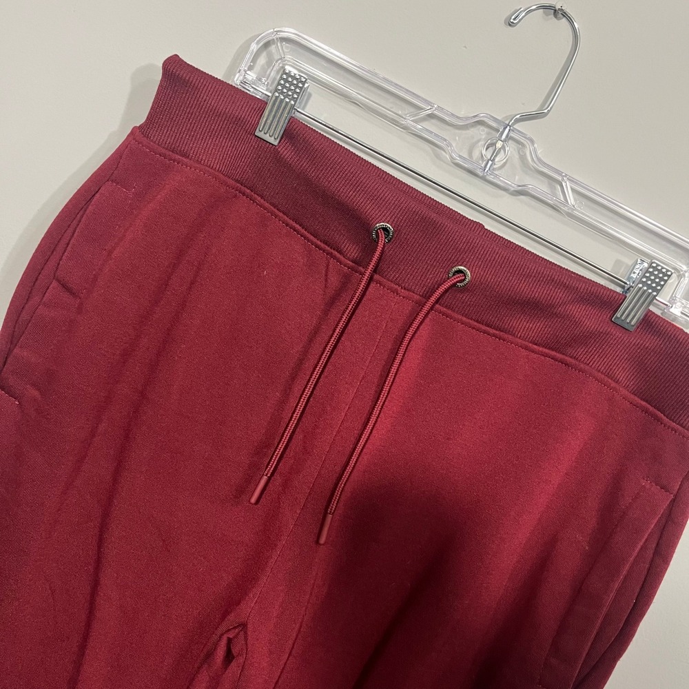 Aeropostale Mens Maximum Comfort Joggers Burgundy Maroon Fleece Sweatpants L